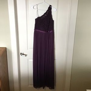 David’s Bridal Bridesmaid Dress Style f17063 Plum